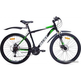 Велосипед AIST Quest Disc 26 р.20 2022 (черный/зеленый)