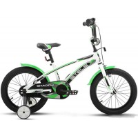 Детский велосипед Stels Shadow 16 2024 (белый/зеленый)