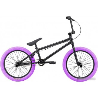 Велосипед Stark Madness BMX 4 2024 (серо-фиолетовый/черный/фиолетовый)