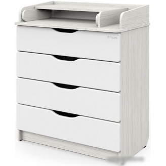 Детский комод Pituso Wood 804 (ПВХ древесина белая)