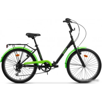 Велосипед AIST Smart 24 2.1 2023 (черный/зеленый)