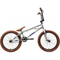 Велосипед Stark Madness BMX 2 2025 (серебристый/фиолетовый/песочный)