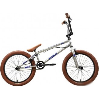 Велосипед Stark Madness BMX 2 2025 (серебристый/фиолетовый/песочный)