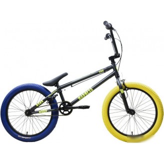 Велосипед Stark Madness BMX 1 2025 (графит матовый/желтый/синий)