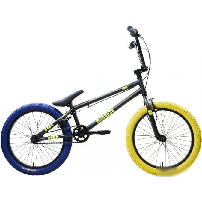 Stark Madness BMX 1 2025 (графит матовый/желтый/синий)