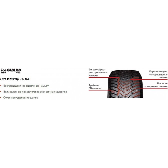 Yokohama IceGuard Stud IG65 215/55R18 99T (шипы)