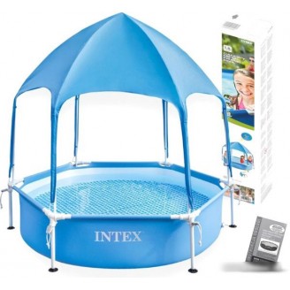 Каркасный бассейн Intex Metal Frame с навесом 28209NP (183x38)