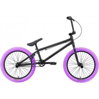 Велосипед Stark Madness BMX 4 2025 (серо-фиолетовый/черный/фиолетовый)