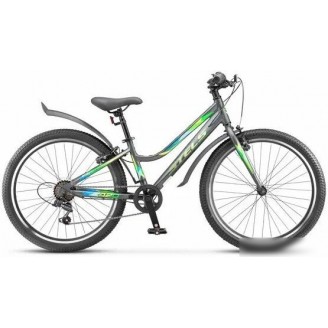 Велосипед Stels Cristy 420 V 24 2026 (матово-серый/зеленый) Велосипед Stels Cristy 420 V 24 2026 (матово-серый/зеленый)