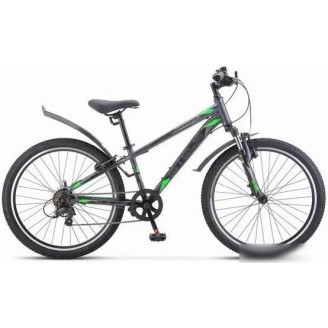 Велосипед Stels Turbo 400 V 2025 (темно-серый/зеленый) Велосипед Stels Turbo 400 V 2025 (темно-серый/зеленый)