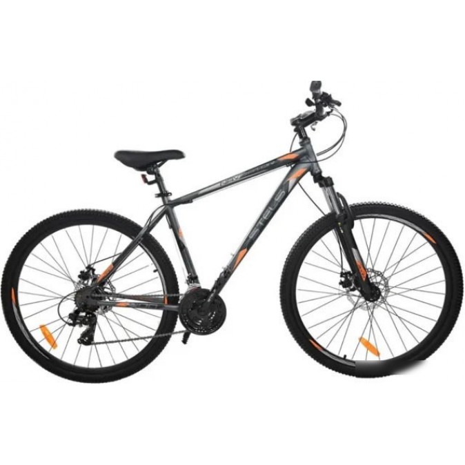 Stels Navigator 900 MD 29 F020 р.21 2021 (темно-серый матовый/оранжевый)