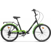Велосипед AIST Smart 24 2.1 2025 (черный/зеленый)