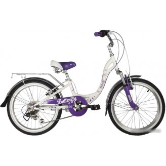 Детский велосипед Novatrack Butterfly 6.V 20 2022 20SH6V.BUTTERFLY.VL22 (белый/фиолетовый) Детский велосипед Novatrack Butterfly 6.V 20 2022 20SH6V.BUTTERFLY.VL22 (белый/фиолетовый)