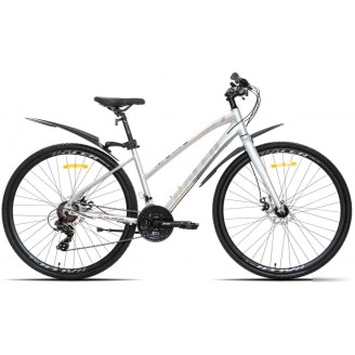Велосипед Racer Alpina Lady 28 2025 (серебристый глянец)