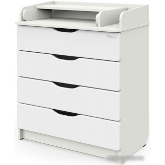 Детский комод Pituso Wood 804 (ПВХ белый премиум)
