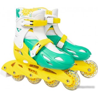 Роликовые коньки Ricos Kudo PW-128 L (р. 39-42, бирюзовый/желтый)