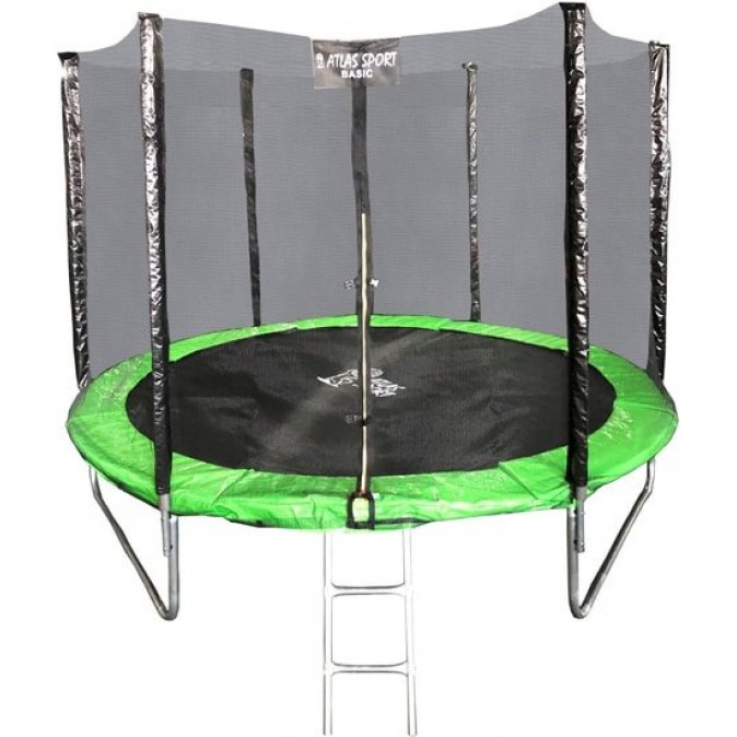 Atlas Sport 312 см - 10ft Basic (с лестницей, внешняя сетка, зеленый)