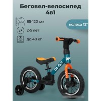Беговел-велосипед Bubago GI-ON BG111-1 (графит/оранжевый)